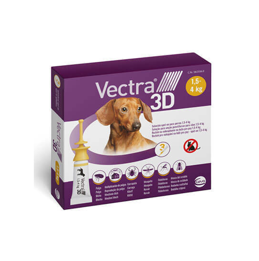 Vectra אמפולה - טיפול בפרעושים וקרציות לכלבים