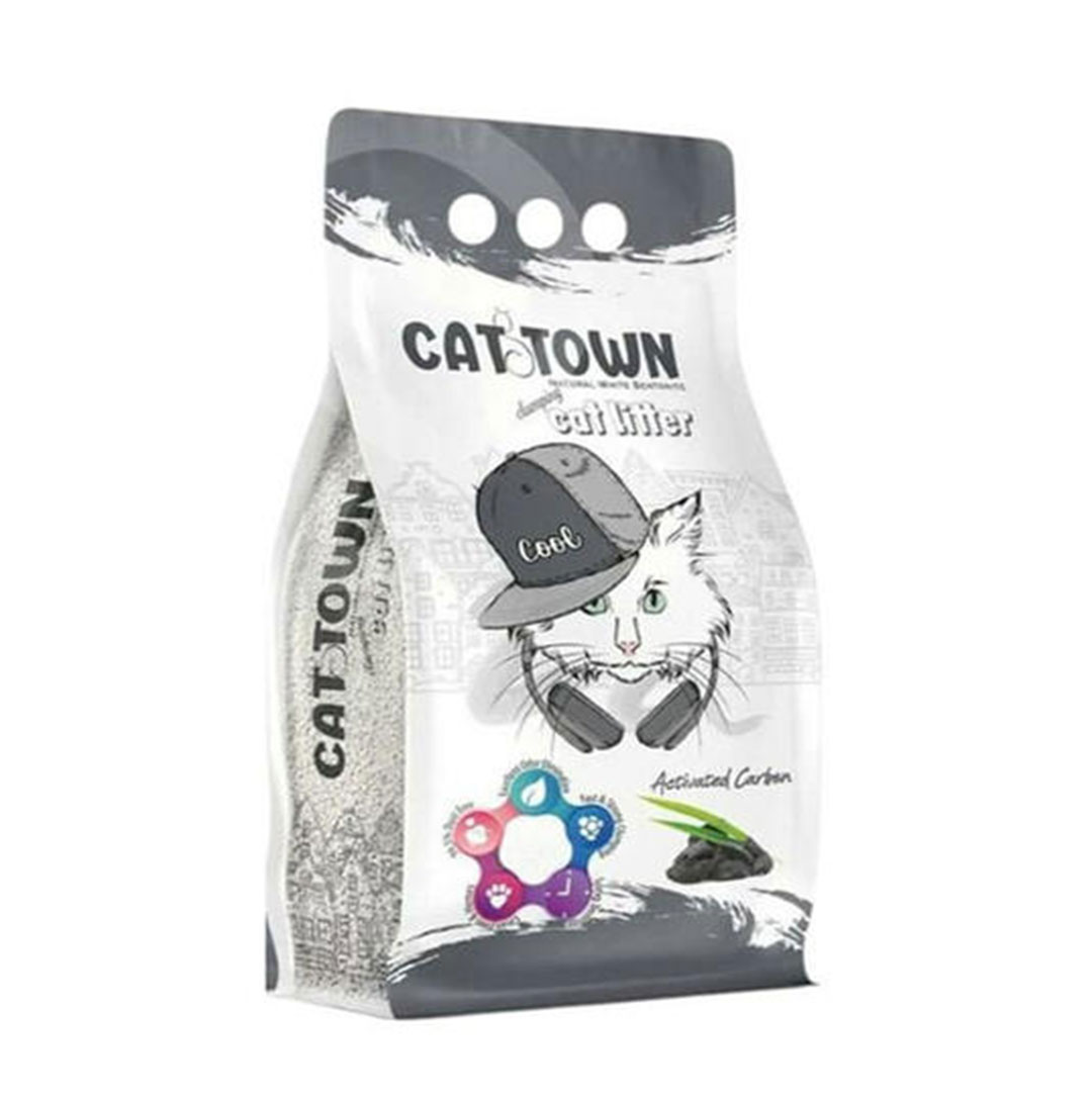 CAT TOWN חול מתגבש פחם פעיל - חול לחתולים